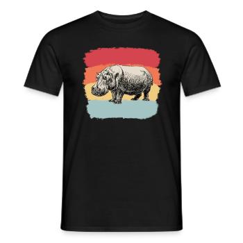 Nilpferde - Männer T-Shirt - Schwarz - Vorne - AI Model Male 178 light (178cm)