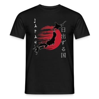 Japan - Land der aufgehenden Sonne japanisch - Männer T-Shirt - Schwarz - Vorne - AI Model Male 178 light (178cm)