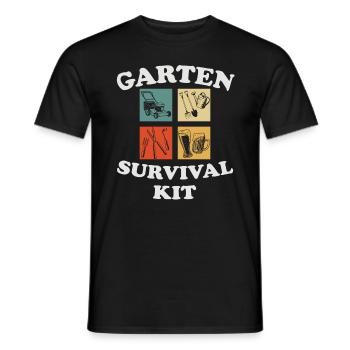 Garten Survival Kit Vintage - Männer T-Shirt - Schwarz - Vorne - AI Model Male 178 light (178cm)