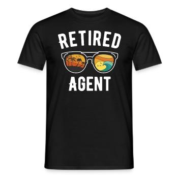 Beach holiday sunglasses of the retired - Men's T-Shirt - black - Front - AI Model Male 178 light (178cm)