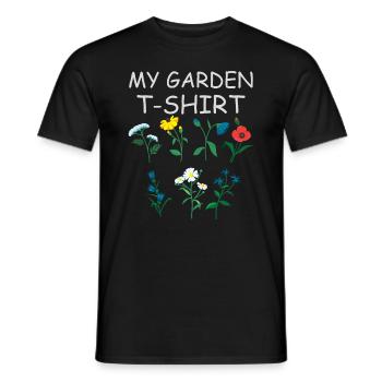 T-shirt de jardin pour jardiniers et jardinage - T-shirt homme - noir - Devant - AI Model Male 178 light (178cm)