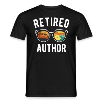 Écrivains à la retraite sur la plage - T-shirt homme - noir - Devant - AI Model Male 178 light (178cm)
