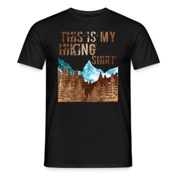 Hiking in the woods - My Hiking Shirt Vintage - Men's T-Shirt - black - Front - AI Model Male 178 light (178cm)