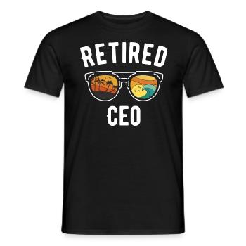 Retraite CEO Beach Sunglasses Design - T-shirt homme - noir - Devant - AI Model Male 178 light (178cm)