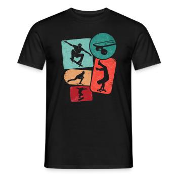 Skater Skateboarder Herren Skateboard Jungen - Männer T-Shirt - Schwarz - Vorne - AI Model Male 178 light (178cm)