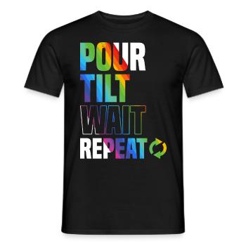 Acrylgießen - Männer T-Shirt - Schwarz - Vorne - AI Model Male 178 light (178cm)