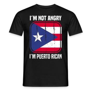 Puerto Rico Flagge | Puerto Ricaner Geschenkideen - Männer T-Shirt - Schwarz - Vorne - AI Model Male 178 light (178cm)