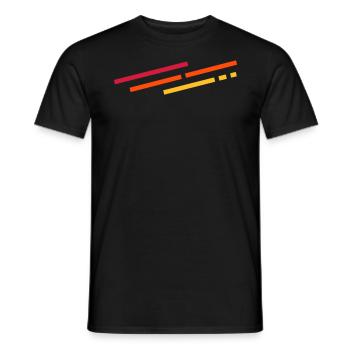 Stripes - Vector 3 Colors - Diagonal - Men's T-Shirt - black - Front - AI Model Male 178 light (178cm)