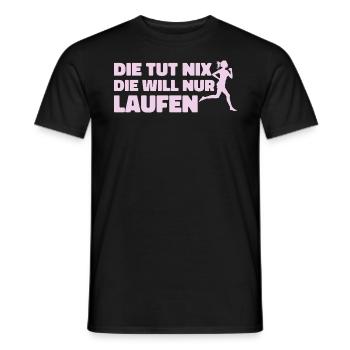 Runner Sport Running Gift - Men's T-Shirt - black - Front - AI Model Male 178 light (178cm)