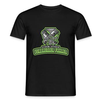 Strom sparen Verbrenner fahren - Männer T-Shirt - Schwarz - Vorne - AI Model Male 178 light (178cm)