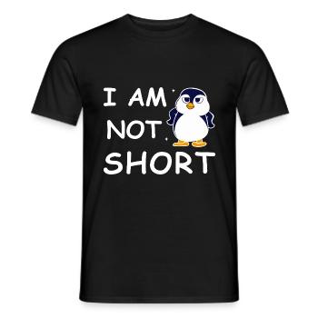 Embrace Your Size with Funny Penguin Designs - Männer T-Shirt - Schwarz - Vorne - AI Model Male 178 light (178cm)