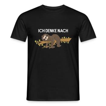 Sloth Faulenzer Süßes Faultier Geschenk - Männer T-Shirt - Schwarz - Vorne - AI Model Male 178 light (178cm)