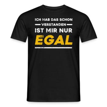 Ich Hab Das Schon Verstanden Ist Mir Nur Egal - Männer T-Shirt - Schwarz - Vorne - AI Model Male 178 light (178cm)