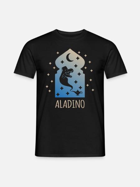 AlaDino (Dinosaur Miracle Lamp Edition) - Men's T-Shirt - black