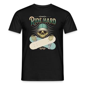 Ride hard - Men's T-Shirt - black - Front - AI Model Male 178 light (178cm)