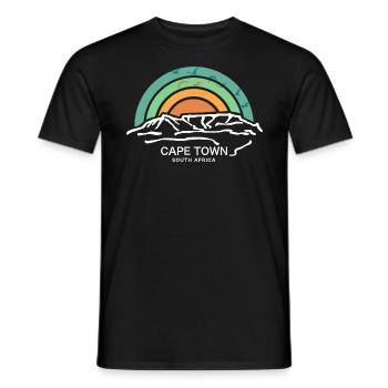 Cape Town Kapstadt Südafrika Tafelberg Wanderung - Männer T-Shirt - Schwarz - Vorne - AI Model Male 178 light (178cm)