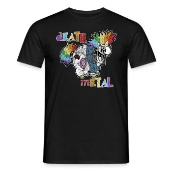 Death Metal Einhorn Musik Metal Head Rocker Heavy - Männer T-Shirt - Schwarz - Vorne - AI Model Male 178 light (178cm)