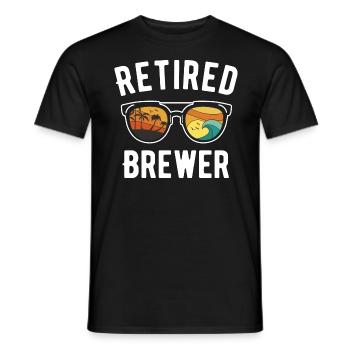 Designer de lunettes de soleil Brewer’s Beach Lifestyle retraité - T-shirt homme - noir - Devant - AI Model Male 178 light (178cm)