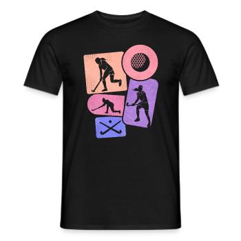 Hockey sur gazon Joueuse de hockey Filles Hockey Enfants - T-shirt homme - noir - Devant - AI Model Male 178 light (178cm)