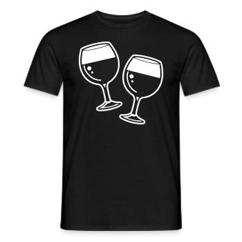 Symbole du vin Vin rouge - T-shirt homme - noir - Devant - AI Model Male 178 light (178cm)