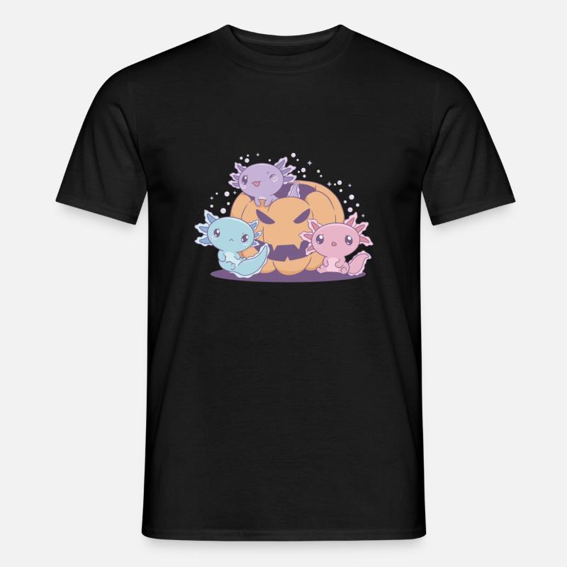 Lustiges Axolotl - Männer T-Shirt - Schwarz