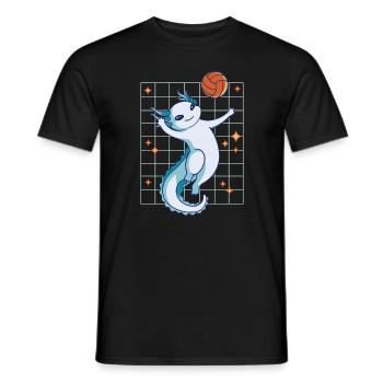 Lustiges Axolotl Basketball - Männer T-Shirt - Schwarz - Vorne - AI Model Male 178 light (178cm)