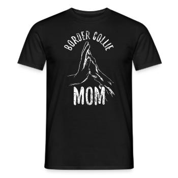 Design unique de Border Collie pour - T-shirt homme - noir - Devant - AI Model Male 178 light (178cm)
