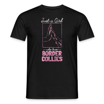 Express your love for Border Collies - Men's T-Shirt - black - Front - AI Model Male 178 light (178cm)