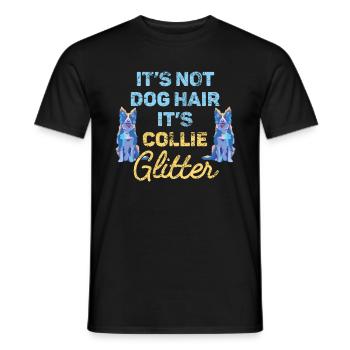 Unique border collie design for - Men's T-Shirt - black - Front - AI Model Male 178 light (178cm)