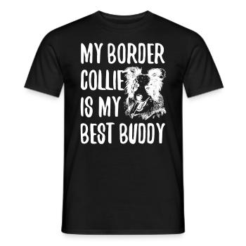Border Collie Dad Mom Love - Männer T-Shirt - Schwarz - Vorne - AI Model Male 178 light (178cm)