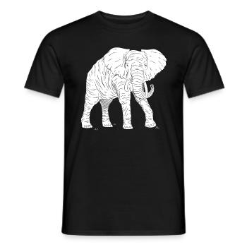 Elephant Spirit Animal Retro Vintage Design - Men's T-Shirt - black - Front - AI Model Male 178 light (178cm)