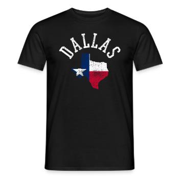 Dallas USA Flagge Patriot Stolzes Heimatgefühl - Männer T-Shirt - Schwarz - Vorne - AI Model Male 178 light (178cm)