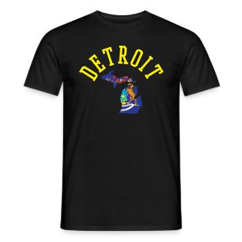 Detroit Usa Flagge Patriot Stolz - Männer T-Shirt - Schwarz - Vorne - AI Model Male 178 light (178cm)