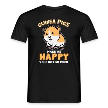 Guinea pigs don't make me so much - Men's T-Shirt - black - Front - AI Model Male 178 light (178cm)