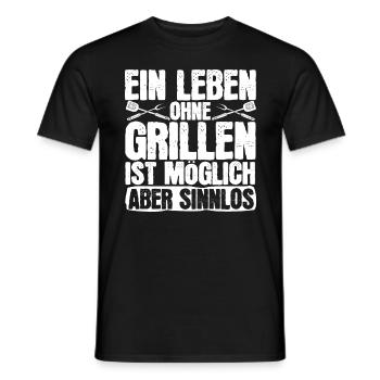 Erweitern Sie Ihre Grillfähigkeiten Mit Dem - Männer T-Shirt - Schwarz - Vorne - AI Model Male 178 light (178cm)
