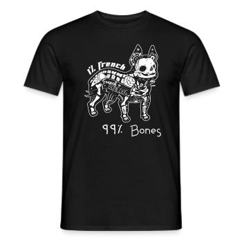 Unique artwork design for French - Men's T-Shirt - black - Front - AI Model Male 178 light (178cm)