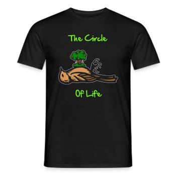 Découvrez le cycle de la vie avec un - T-shirt homme - noir - Devant - AI Model Male 178 light (178cm)