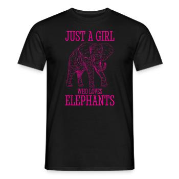 Elephant Spirit Animal Love Retro Design - Men's T-Shirt - black - Front - AI Model Male 178 light (178cm)