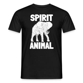 Design d’animal éléphant vintage rétro - T-shirt homme - noir - Devant - AI Model Male 178 light (178cm)