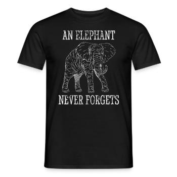 Conception d’animaux d’ d’amoureux des éléphants - T-shirt homme - noir - Devant - AI Model Male 178 light (178cm)