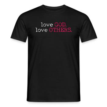 Team Jesus Inspired Faith and Love Design - Men's T-Shirt - black - Front - AI Model Male 178 light (178cm)