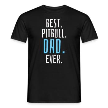 Meilleur design unique de papa pitbull de tous les temps - T-shirt homme - noir - Devant - AI Model Male 178 light (178cm)