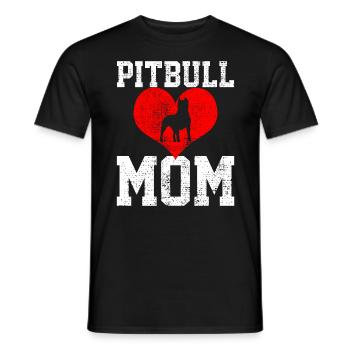 Maman Pitbull Amour Maman Unique - T-shirt homme - noir - Devant - AI Model Male 178 light (178cm)