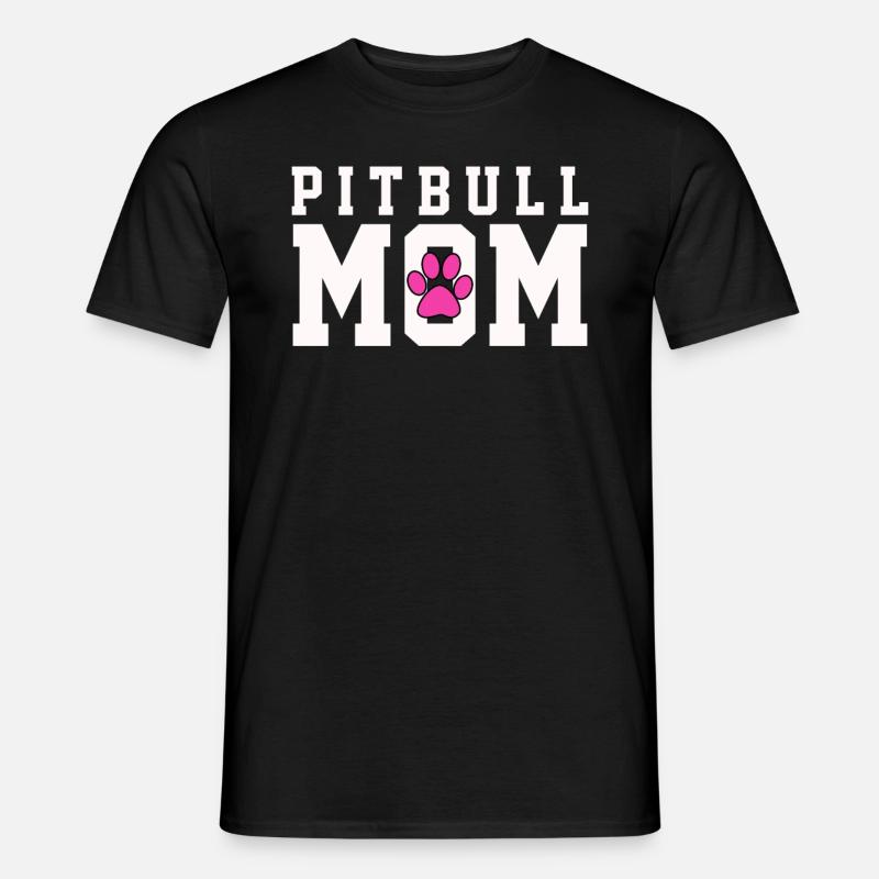 Pitbull-Mutter-Design für Wilde und Liebevolle - Männer T-Shirt - Schwarz