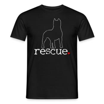 Conception d’illustration unique par Pitbull Rescue - T-shirt homme - noir - Devant - AI Model Male 178 light (178cm)