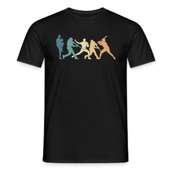 Vintage Baseball Evolution Design Coole - Männer T-Shirt - Schwarz - Vorne - AI Model Male 178 light (178cm)