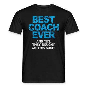 Lustige Baseball-Trainer-Sprüche für coole Fans - Männer T-Shirt - Schwarz - Vorne - AI Model Male 178 light (178cm)