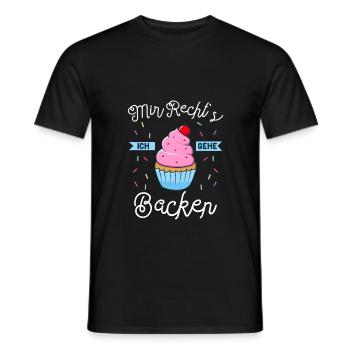 Mir Reichts Ich Geh Backen Bäcker Spruch Gebäck - Männer T-Shirt - Schwarz - Vorne - AI Model Male 178 light (178cm)