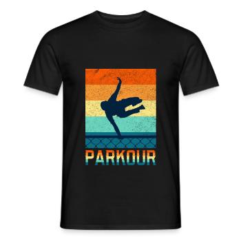 Parkour Freerunner Parkour Runner Hunternissläufer - Men's T-Shirt - black - Front - AI Model Male 178 light (178cm)