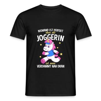 Ausdauer Training Sportler Laufen Joggen - Männer T-Shirt - Schwarz - Vorne - AI Model Male 178 light (178cm)